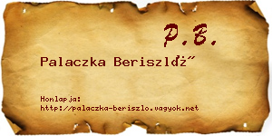 Palaczka Beriszló névjegykártya